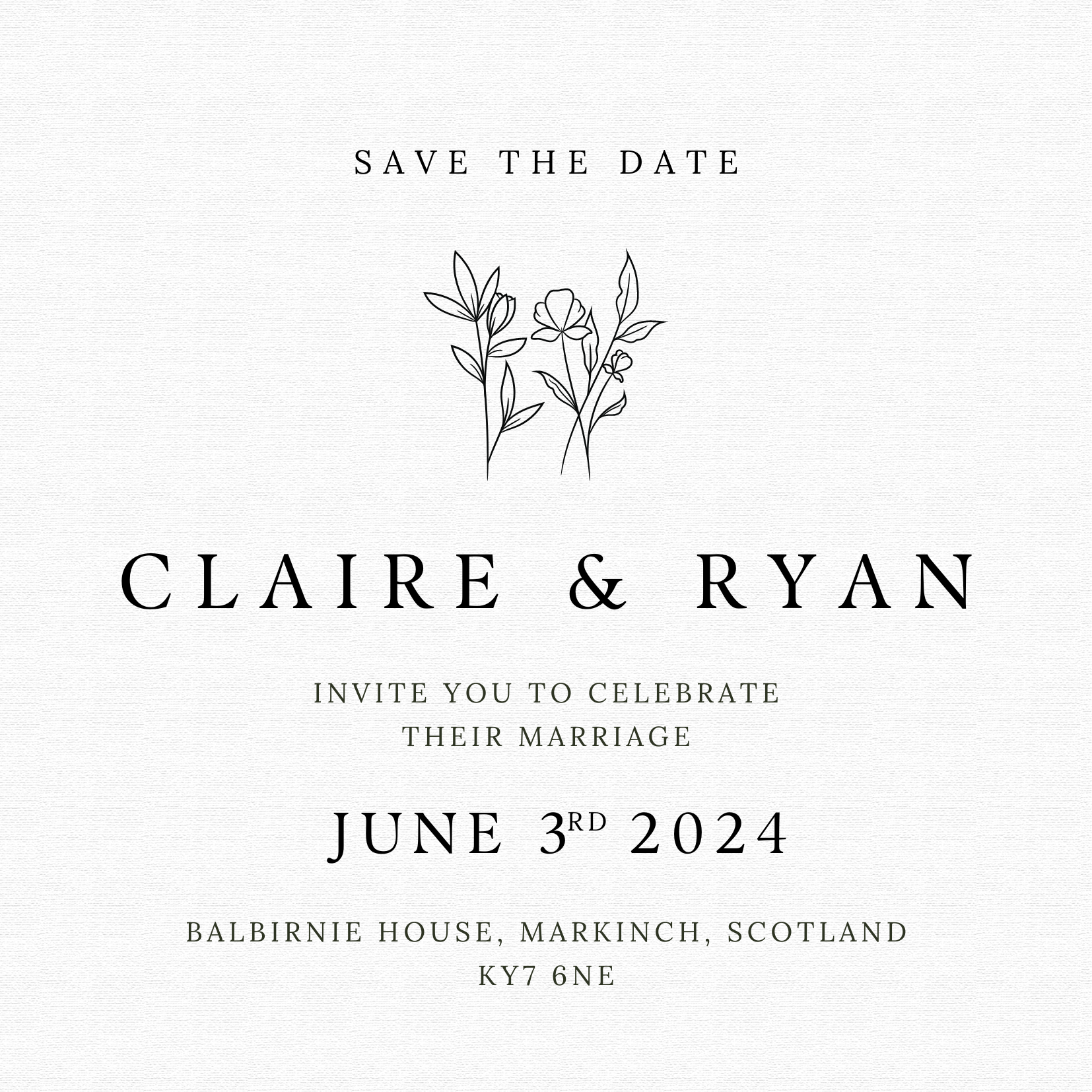 Front of Save The Date